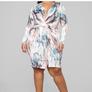 2xl Fashion Nova Elegant Multicolor Women's Dress
